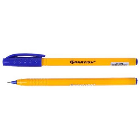 DV-12246 Ручка шар. синяя на масляной основе, корпус жёлтый, 12 шт