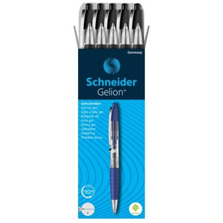 Schneider Набор гелевых ручек Gelion+, 0.7 мм, синий цвет чернил, 10 шт.