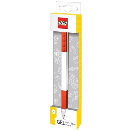 LEGO Гелевая ручка, M, 51475, красный цвет чернил, 1 шт.