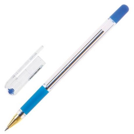 MunHwa Ручка шариковая MC Gold, 0.3 мм (BMC-01/02/03/04/10/12), BMC-12, голубой цвет чернил, 1 шт.