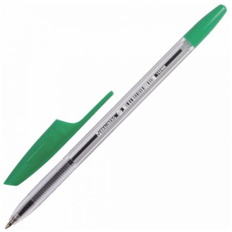 BRAUBERG Ручка шариковая X-333, 0.7 мм (142405/142406/142407/142408), зеленый цвет чернил, 1 шт.