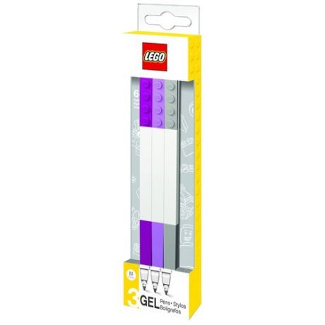 LEGO Набор гелевых ручек M, 3 цвета, 51861, 3 шт.