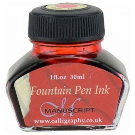 Чернила Manuscript "Fountain Pen" 30 мл, красный