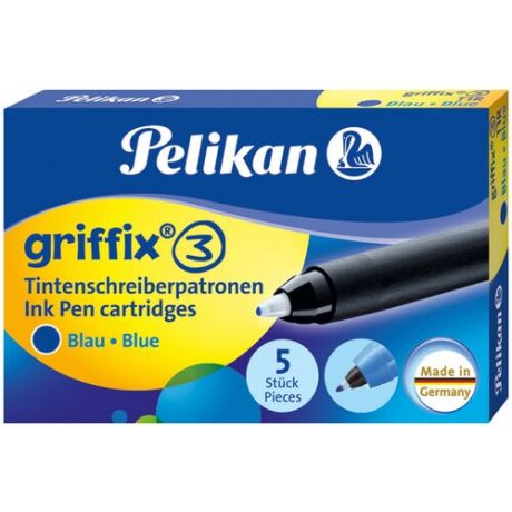 Картридж Pelikan School Griffix (PL960567) синие чернила для ручек чернильных (5шт)