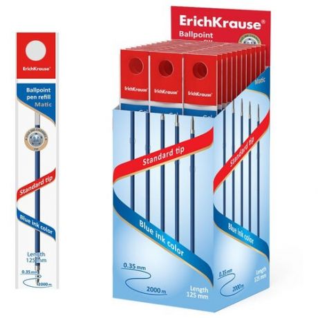 Стержень для шариковой ручки ErichKrause 46973 0.35мм 125мм (100 шт.) синий