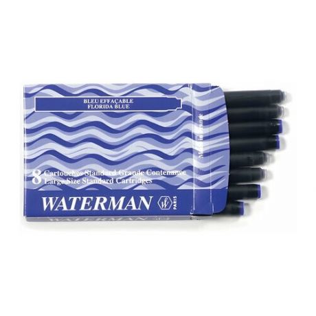 Картриджи чернильные WATERMAN, комплект 40 шт синие, S0110860