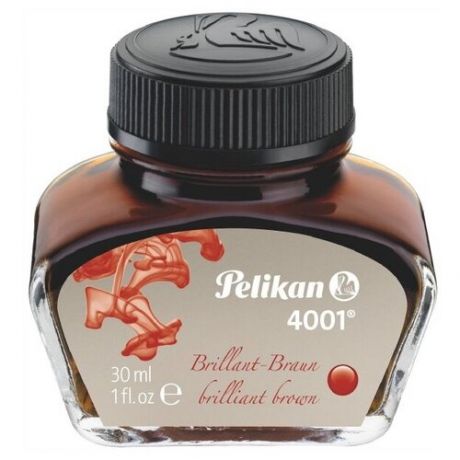 Pelikan Флакон с чернилами "Pelikan INK 4001 78", Brilliant Brown чернила коричневые чернила 30мл