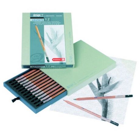 Набор чернографитных карандашей Design 12шт в подарочной упаковке