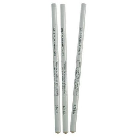 Набор 3 штуки карандаш специальный 3263/6 для письма по стеклу, металлу, пластику, белый