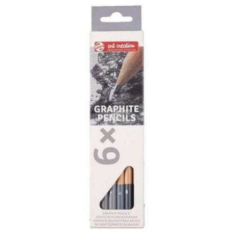 Набор чернографитных карандашей "Art Creation Graphite Pencils", 6 штук