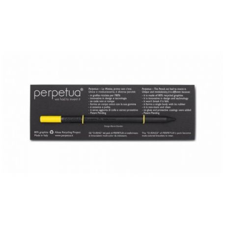 Карандаш графитовый Perpetua с ластиком, цвет Черный/Желтый (KPEGM0005GI)