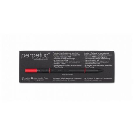 Карандаш графитовый Perpetua с ластиком, цвет Черный/Красный (KPEGM0001RO)