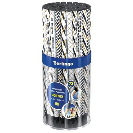 Berlingo Набор чернографитных карандашей Vortex 72 шт (BP01102)
