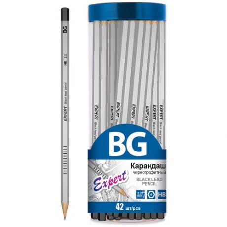 BG Набор карандашей чернографитных Expert HB, 42 шт (KR 4628)