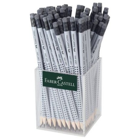 Faber-Castell Набор карандашей чернографитных Grip 2001 HB, 72 шт (117223) серебристый