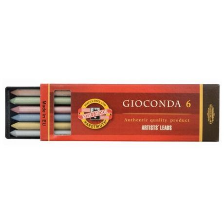Набор стержней для цангового карандаша Koh-I-Noor "GIOCONDA" 6 шт 5,6 мм, цветные металлик