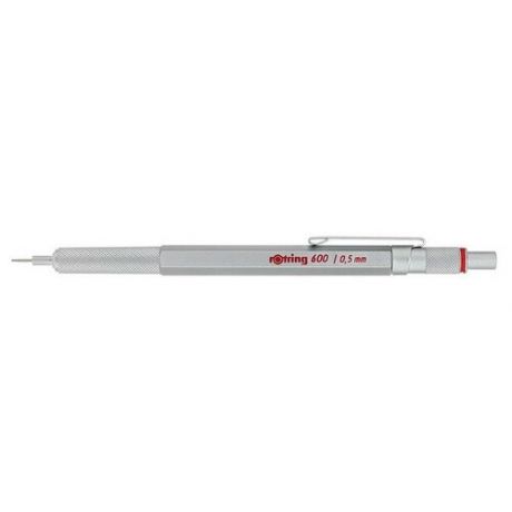 Карандаш механический ROTRING 600, 0,5 мм, цвет корпуса: серебристый