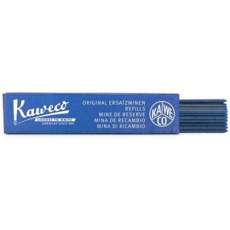 Набор грифелей для механических карандашей KAWECO 2,0 мм НB 24 шт синий в картонной упаковке