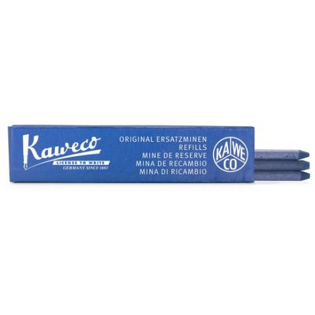 Набор грифелей для механических карандашей KAWECO 5,6 мм 3 шт синий в картонной упаковке