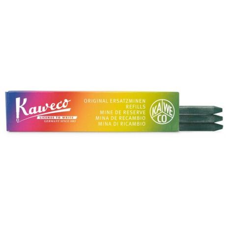 Набор грифелей для механических карандашей KAWECO 5,6 мм 3 шт зеленый в картонной упаковке