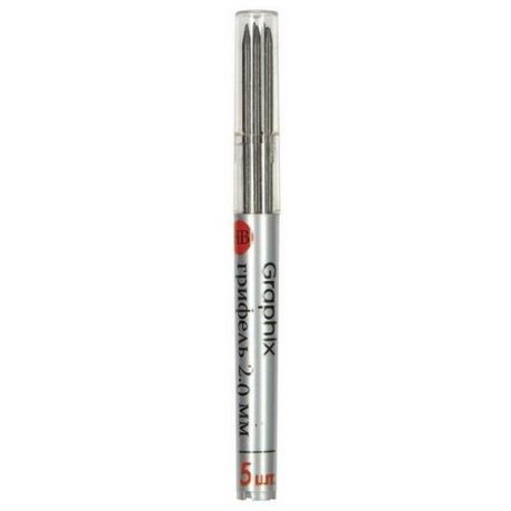 Грифели для карандаша цангового 2 мм, BRUNO VISCONTI Graphix, комплект 5 штук, HB, 21-0043