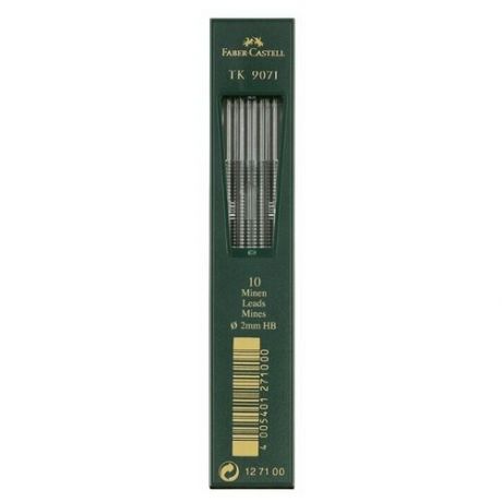 Faber-Castell Грифели для цанговых карандашей TK 9071, 2,0 мм, HB, 10 шт. 127100