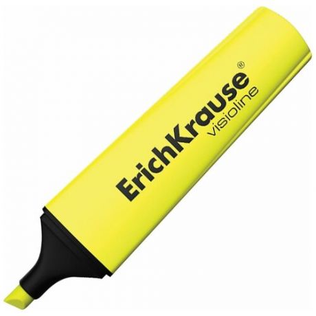 Маркер текстовыделитель 0.6-5.2 мм Erich Krause Visioline Mini, желтый, флуоресцентные чернила на водной основе (10 шт)