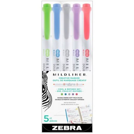 Набор маркеров для досок Zebra Highlighter cool and refind 78205 двойной пиш. наконечник 1.4-4мм асс