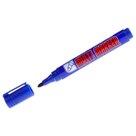 Маркер перманентный "Multi Marker" синий, 3 мм
