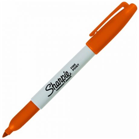 Маркер перманентный SHARPIE (США) оранжевый, "Fine", круглый наконечник, 1 мм, 2025036, 152157