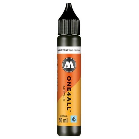 Акриловая заправка Molotow One4All 30 мл 693180 (180) цвет черный signal black