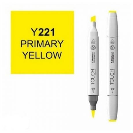 Маркер Touch brush двухсторонний желтый, 1079375