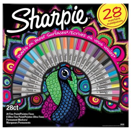 Sharpie набор перманентных маркеров Жар-птица, 28 шт.