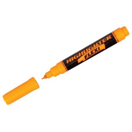 Текстовыделитель Centropen "Flexi 8542" оранжевый, 1-5мм, гибкий пишущий узел