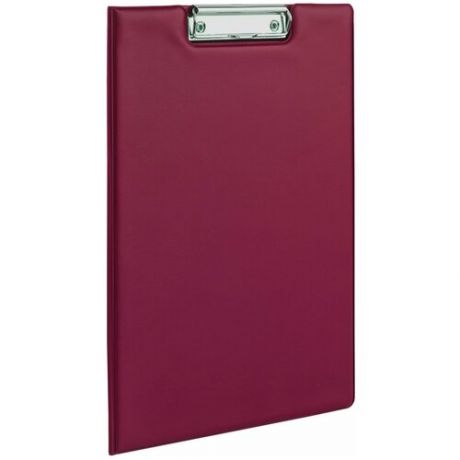 ОфисМаг Папка-планшет с верхним прижимом и крышкой А4, бордовый