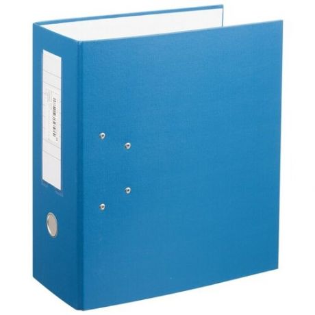 Папка- регистратор Комус с арочным механизмом, PVC, без металлического уголка, 125 мм, синий
