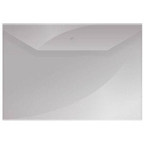 OfficeSpace Папка-конверт на кнопке А4, пластик 150 мкм, прозрачный