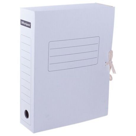 OfficeSpace Папка архивная с завязками 320x250x75 мм, микрогофрокартон, белый