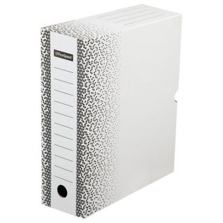 OfficeSpace Короб архивный с клапаном Standard A4, микрогофрокартон, 100 мм, белый