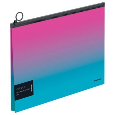 Berlingo Папка-конверт Radiance А4, пластик, розовый/голубой