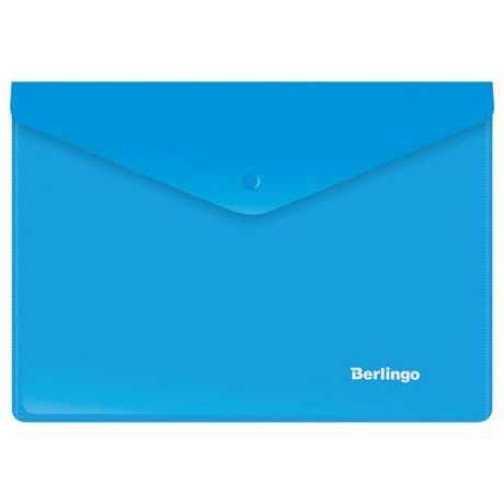 Berlingo Папка-конверт на кнопке A5+, пластик 180 мкм, бесцветный