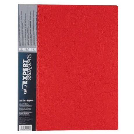 Папка с прижимом Expert Complete Premier, А4, 700 мкр, 20 мм, волокно, 6 шт, красная
