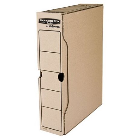 Короб архивный А4, корешок 80 мм, Bankers Box "Basic" гофрокартон, коричневый, до 500 листов, 5 шт.