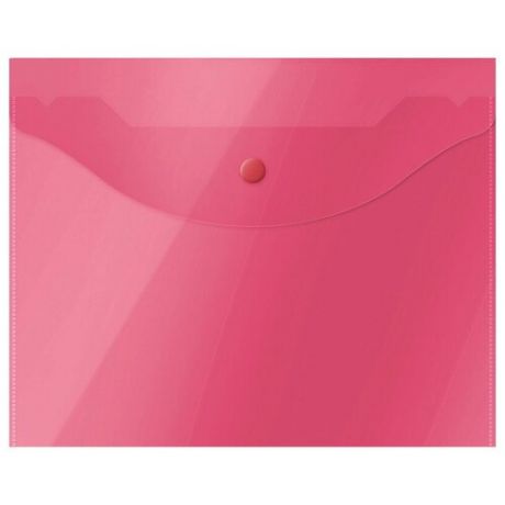 OfficeSpace Папка-конверт на кнопке А5, пластик 150 мкм, красный