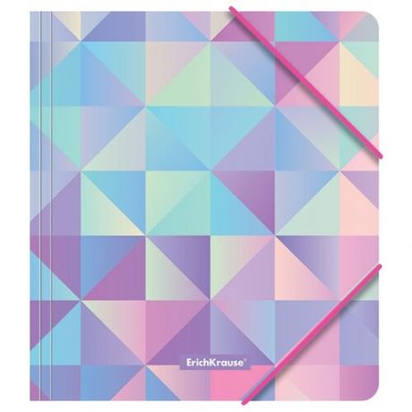 ErichKrause Папка для тетрадей на резинках Magic Rhombs, A5+, пластик, многоцветный