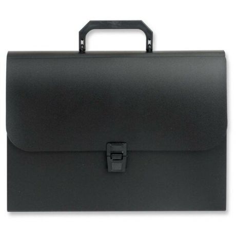 Папка-портфель Attache пластиковая А4 черная (216x303 мм 12 отделений), 50991
