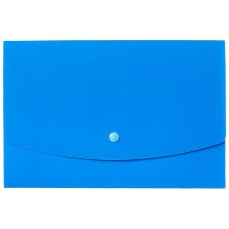Папка-короб на кнопке Attache А5 пластиковая синяя (0.5 мм, до 100 листов), 1044994