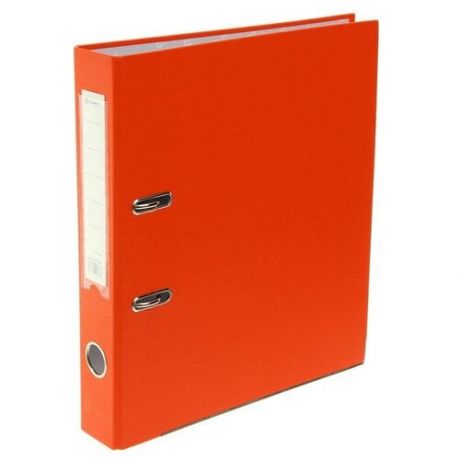 Папка-регистратор А4, 50 мм, Lamark, полипропилен, металическая окантовка, карман на корешок, оранжевая