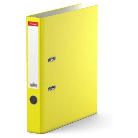 Папка-регистратор Erich Krause Стандарт, сверху пластик, внутри - картон, 50 мм, желтый