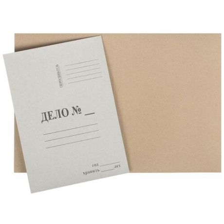 Attache Папка-обложка без скоросшивателя Economy Дело N, А4, немелованный картон, 190-210 г/кв.м, 100 штук, белый